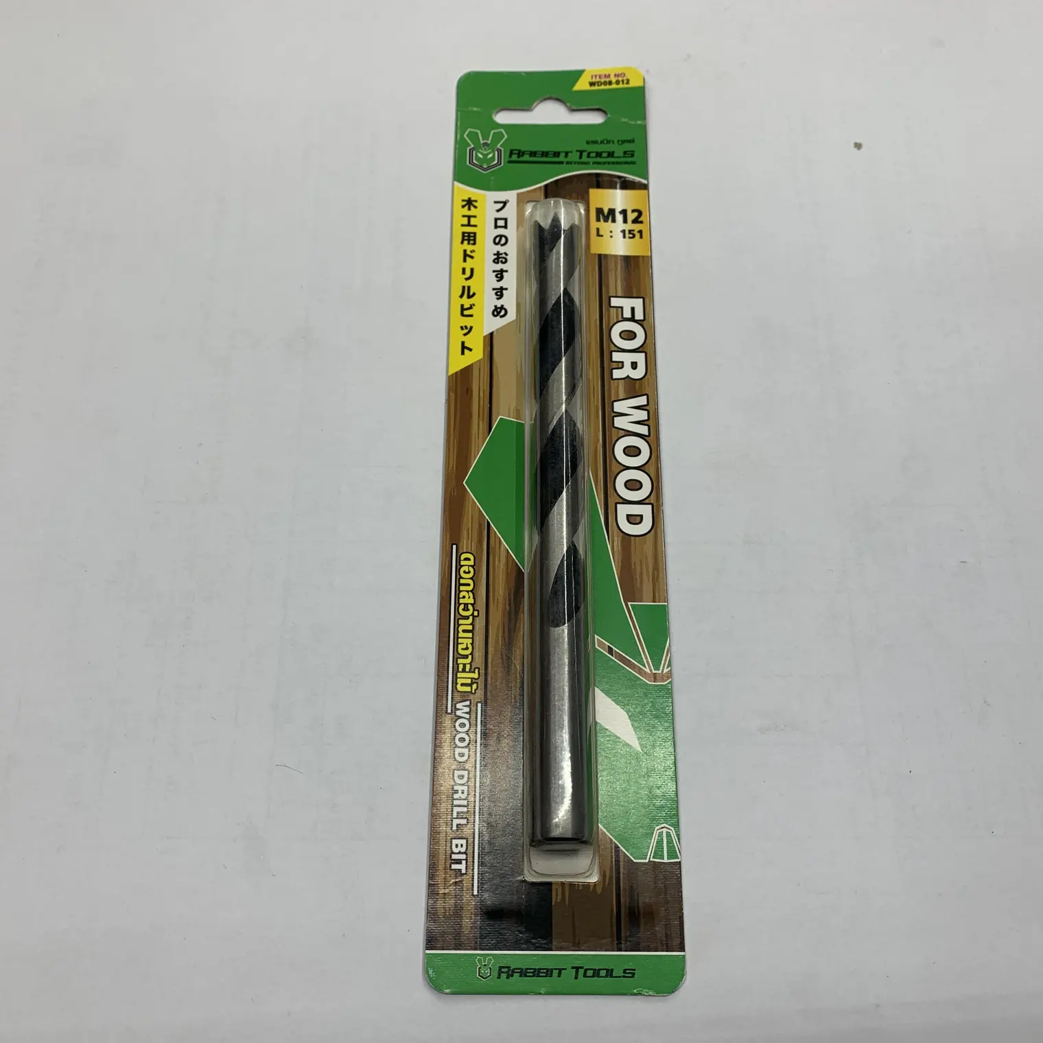 ดอกสว่านเจาะไม้ No.WD008-012 M12 RABBIT