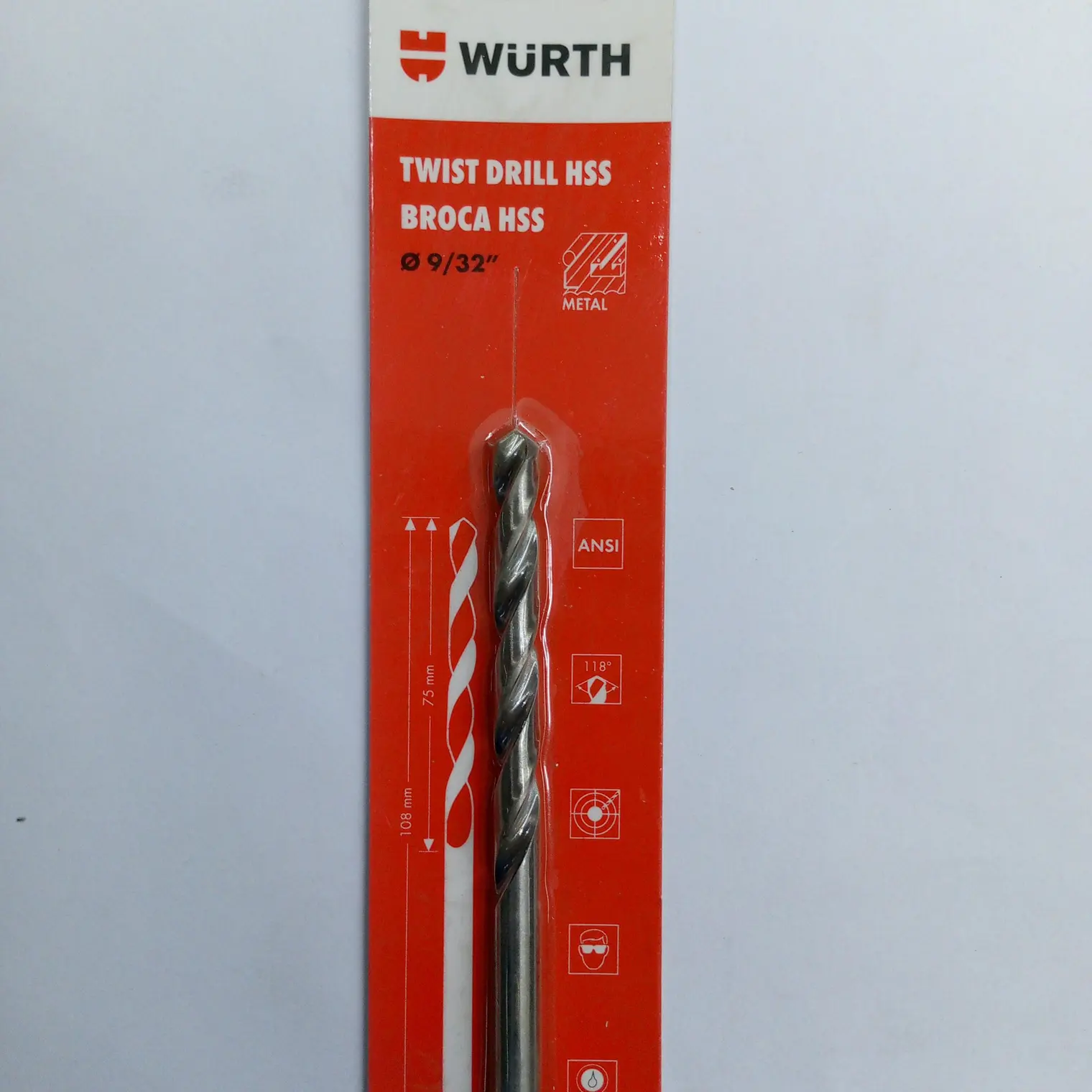 ดอกสว่านเจาะเหล็ก ANSIHHSS-SK-D ก้านกลม WURTH