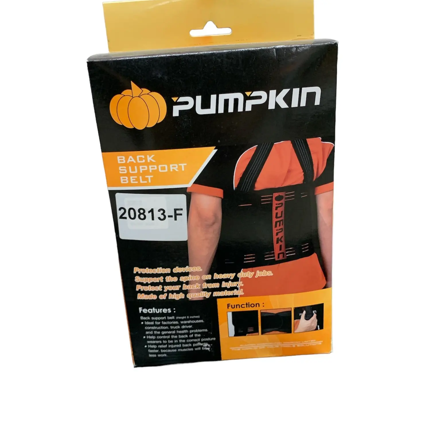 เข็มขัดพยุงหลัง สายคู่ ไซส์ XL 20813 PUMPKIN