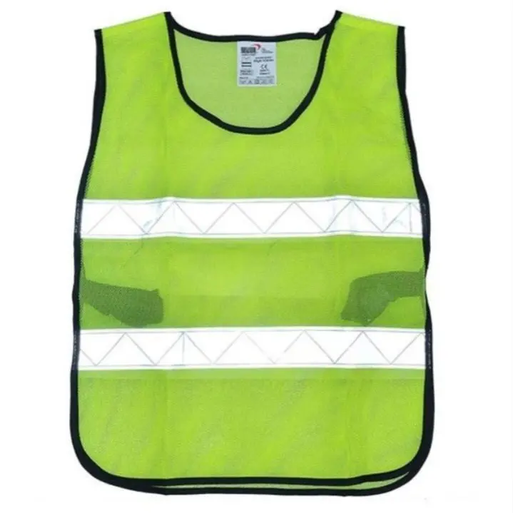เสื้อจราจรตาข่าย GR-6045U สีเขียว แถบสีเงิน YAMADA