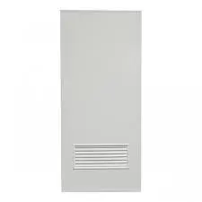 ประตู PVC เกล็ดล่าง ไม่เจาะ 70 x 200 ซม. 1.5 ซม. BEE2 สีเทา+วงกบ BEE