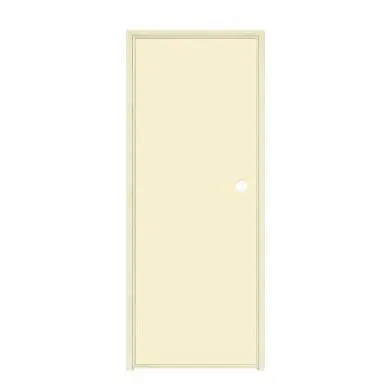 ประตู PVC เกล็ด เจาะ 70 x 180 ซม. 1.5 ซม. สีครีม ตราช้าง