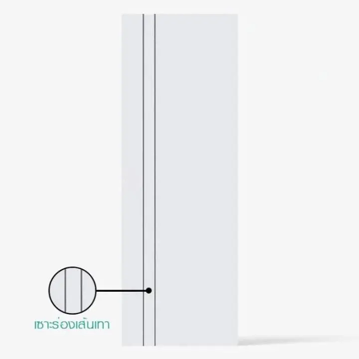 ประตู UPVC EXTRUSION ไม่เจาะ 70 x 200 ซม. 3.5 ซม. P2 สีขาว ECO-DOOR