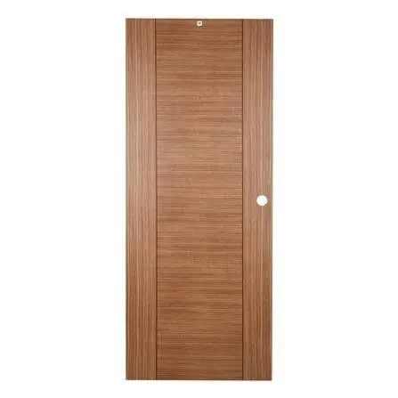ประตูโพลีไวนิล ลามิเนต 80 x 200 ซม. P1 สีน้ำตาลอ่อนคาด KING