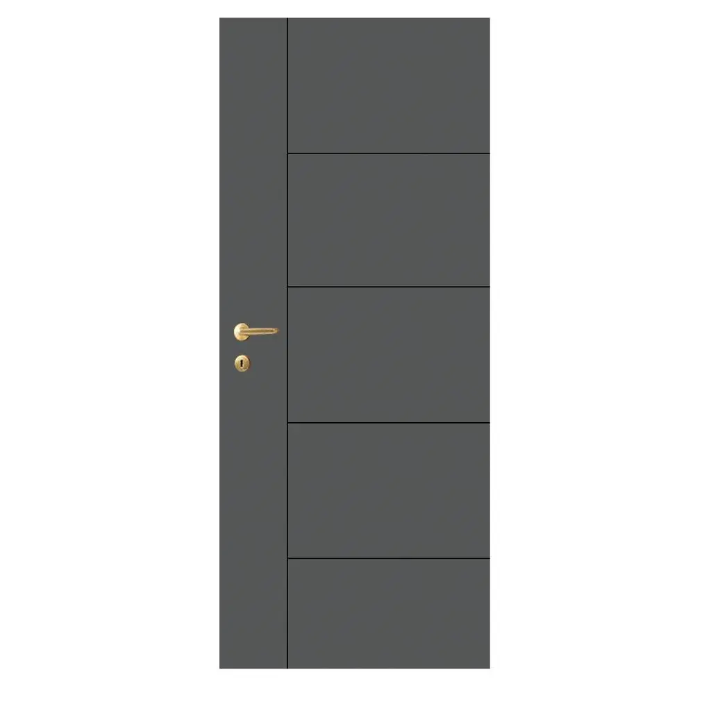 ประตู IDOOR S6 ลาย 06 80 x 200 ซม. IP6688 Platinum Grey LEOWOOD