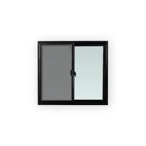 หน้าต่างบานเลื่อน มีมุ้ง 100 x 100 ซม. SS(FA) ECO สีดำ WINDOW-ASIA
