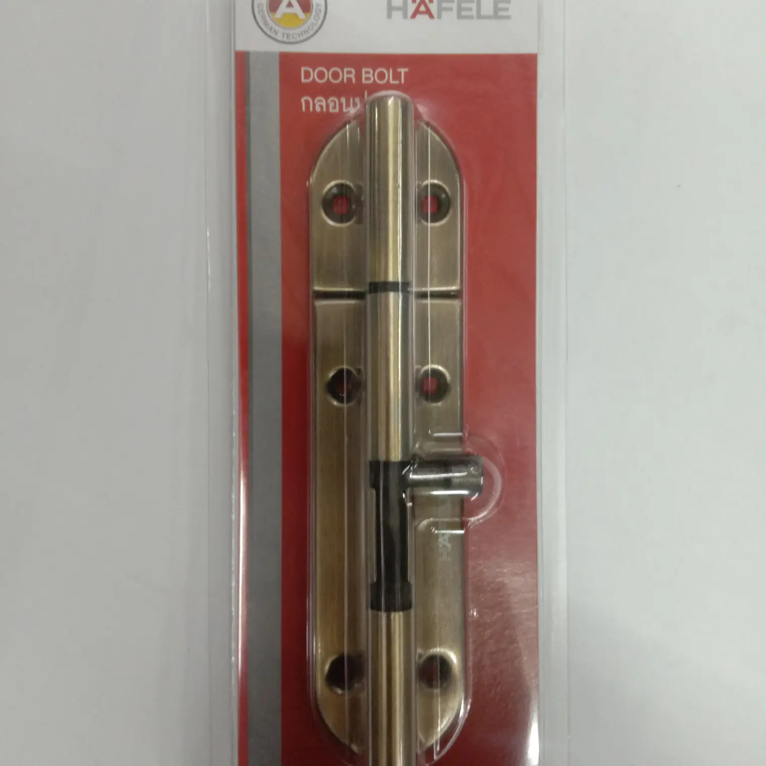 กลอนสแตนเลส 4 นิ้ว 102 มม. 489.71.306 ทองเหลืองรมดำ HAFELE