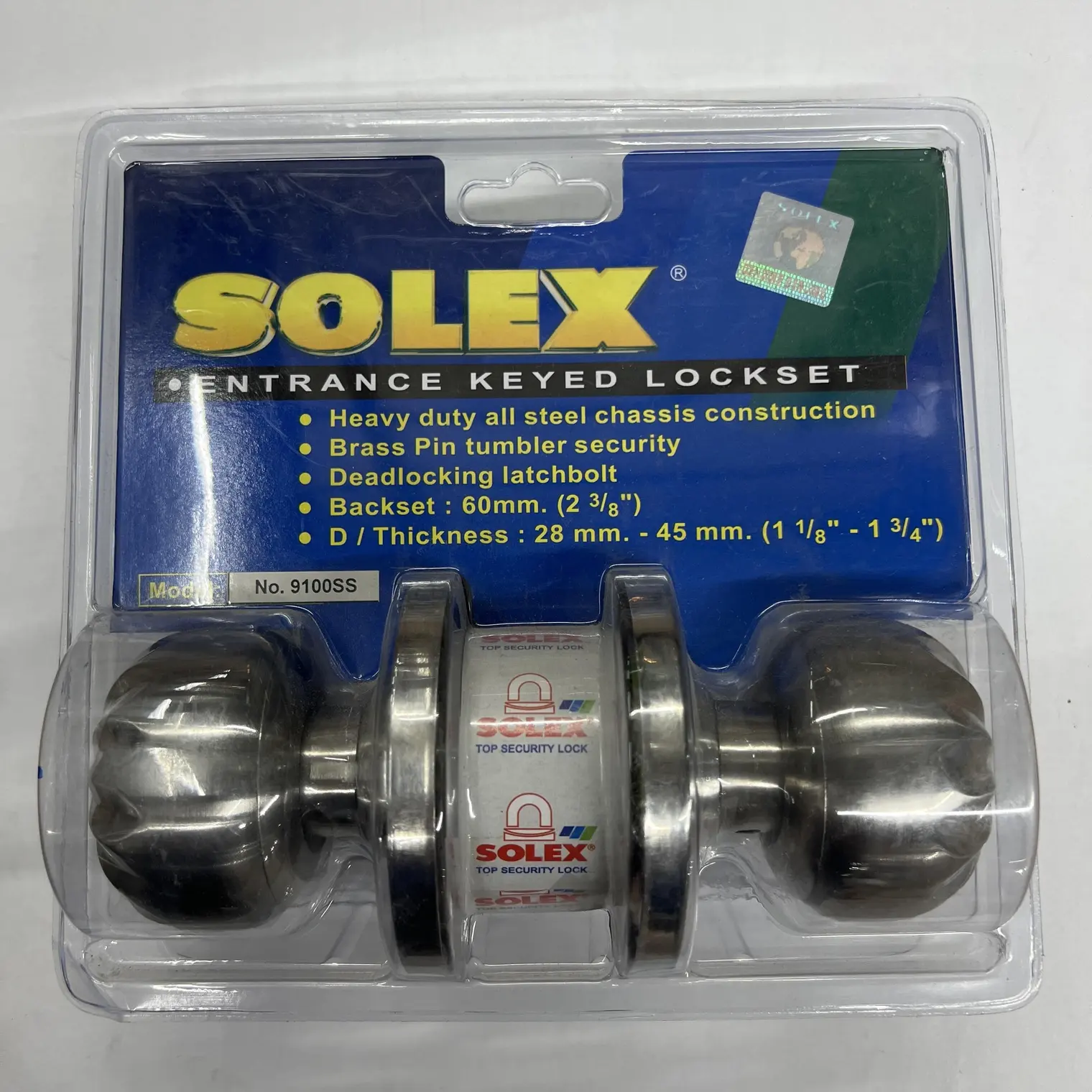 ลูกบิดประตู (แผง) รุ่น 9100 SS SOLEX
