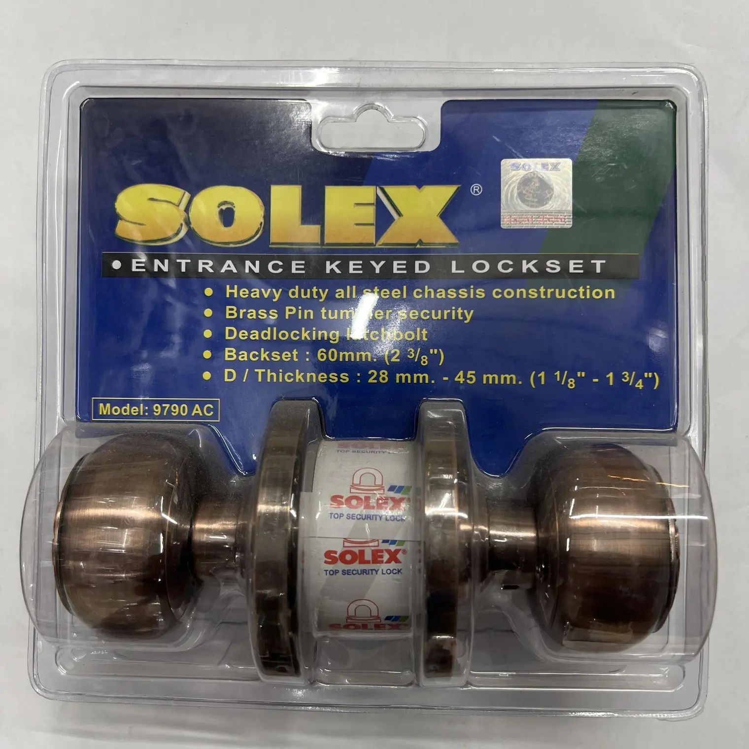 ลูกบิดประตู (แผง) รุ่น 9790 AC SOLEX