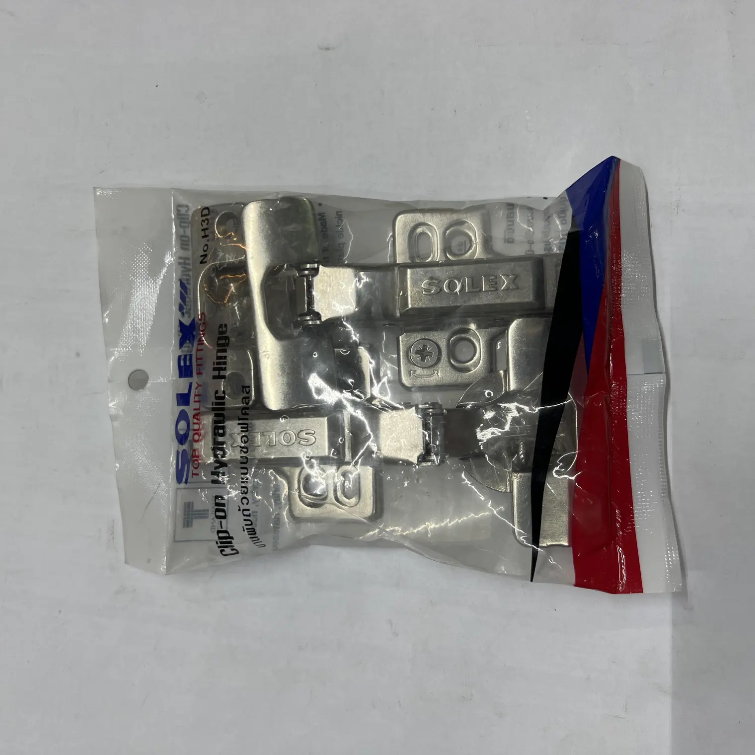 บานพับ กลางขอบ (คู่) Soft close H3D SOLEX