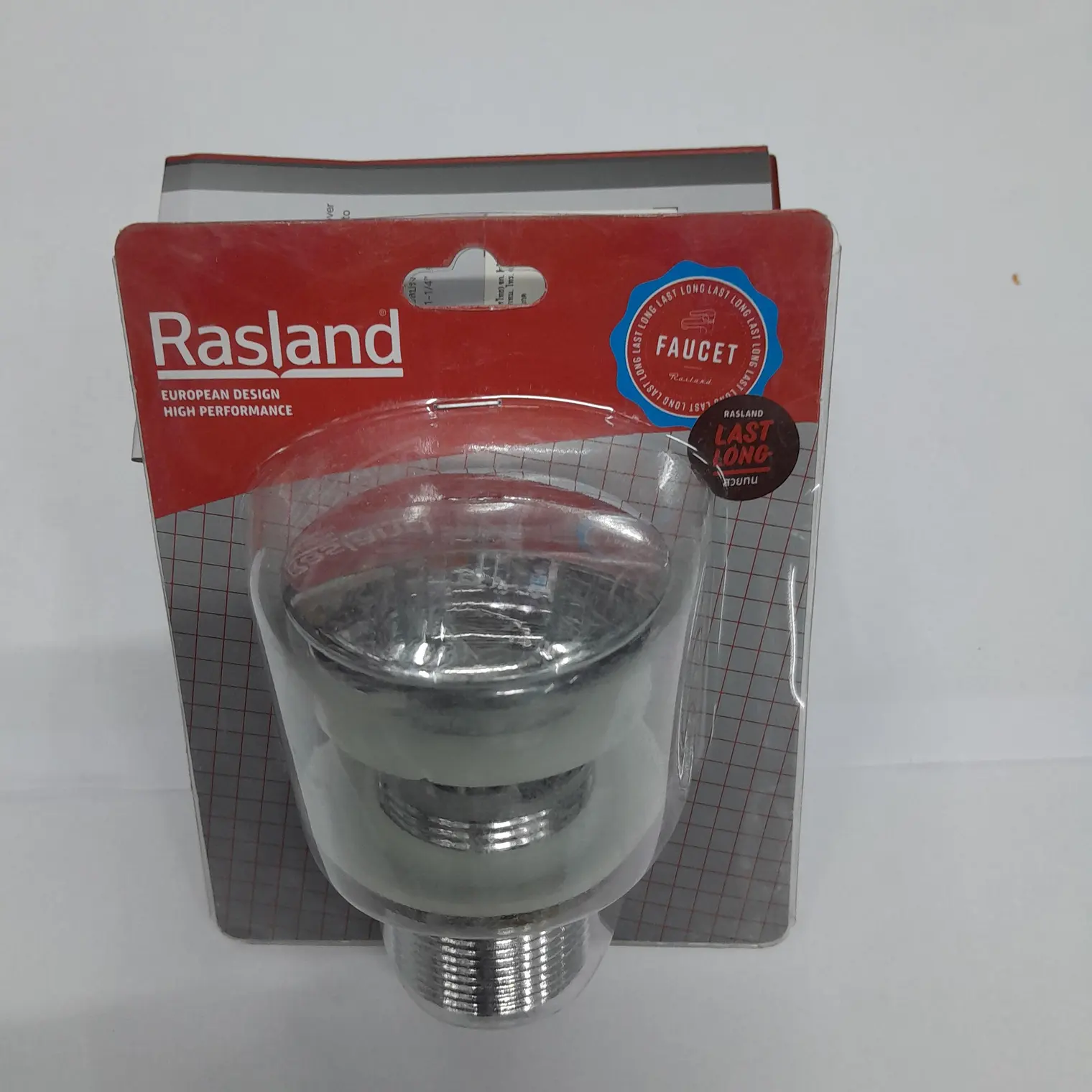 สะดือสแตนเลส แบบกดใหญ่ มีน้ำล้น BASIN RASLAND