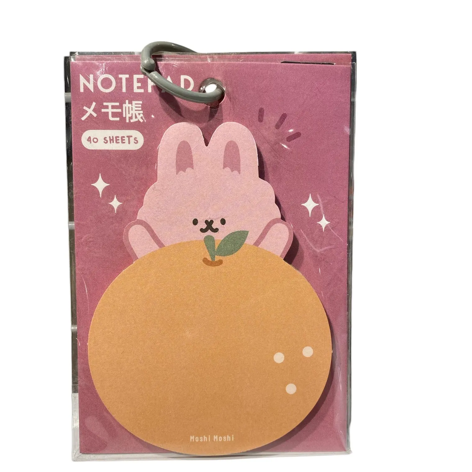 กระดาษโน๊ต กระต่าย 1 x 2 400 สีส้ม ชมพู MOSHI