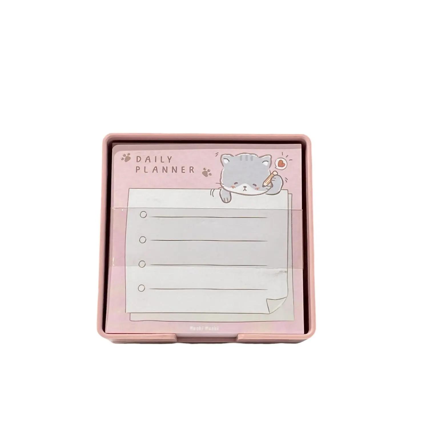 กระดาษโน๊ต ลายแมว 416 สีชมพู MOSHI