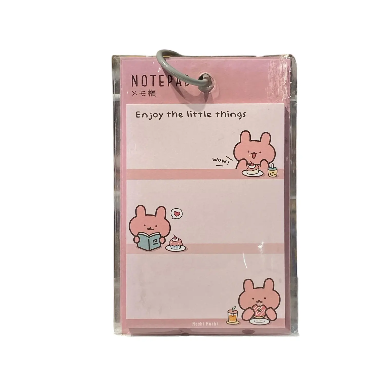 กระดาษโน๊ต ลายกระต่าย 1 x 2 505 สีชมพู MOSHI