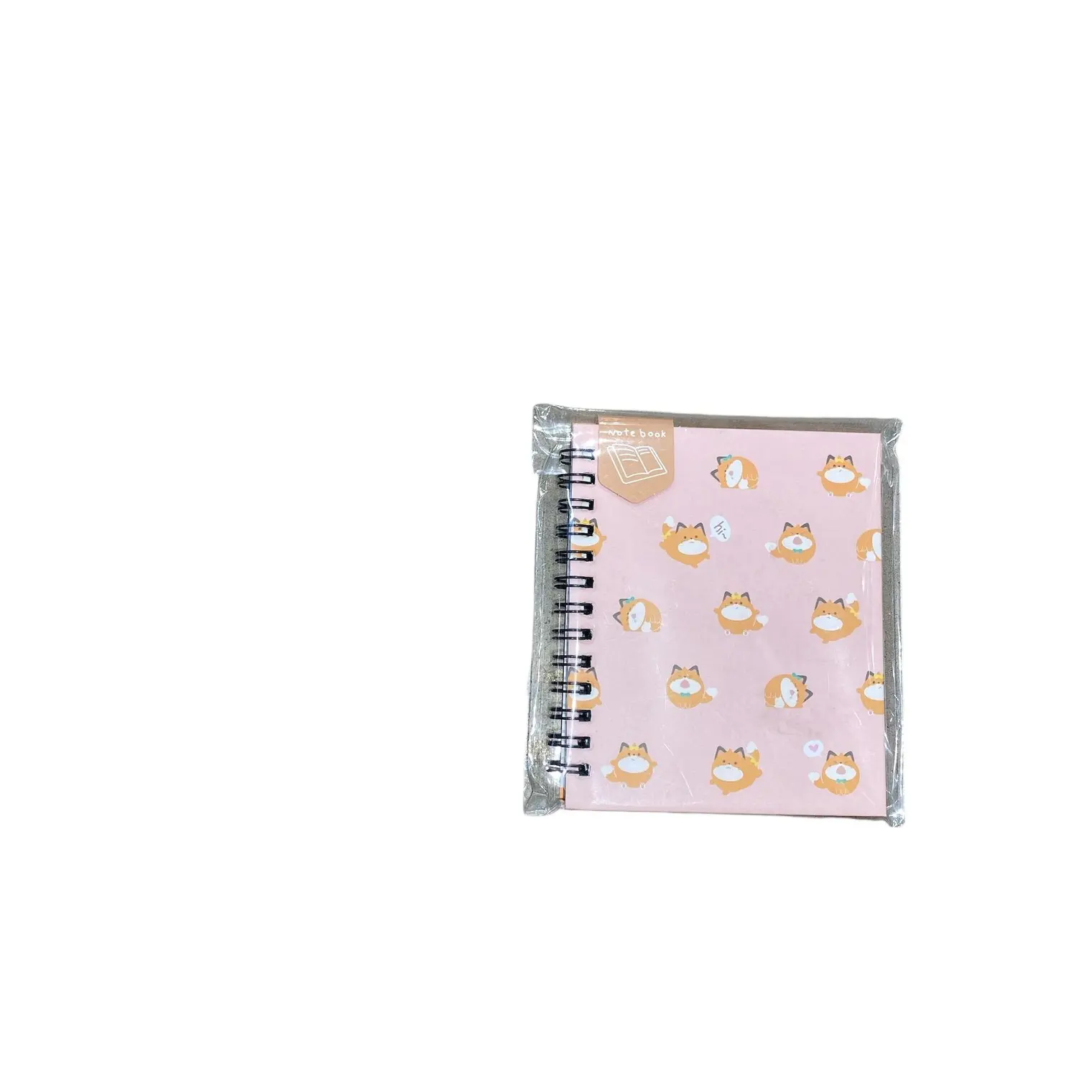สมุดริมห่วง 430 ลายจิ้งจอก สีชมพู MOSHI