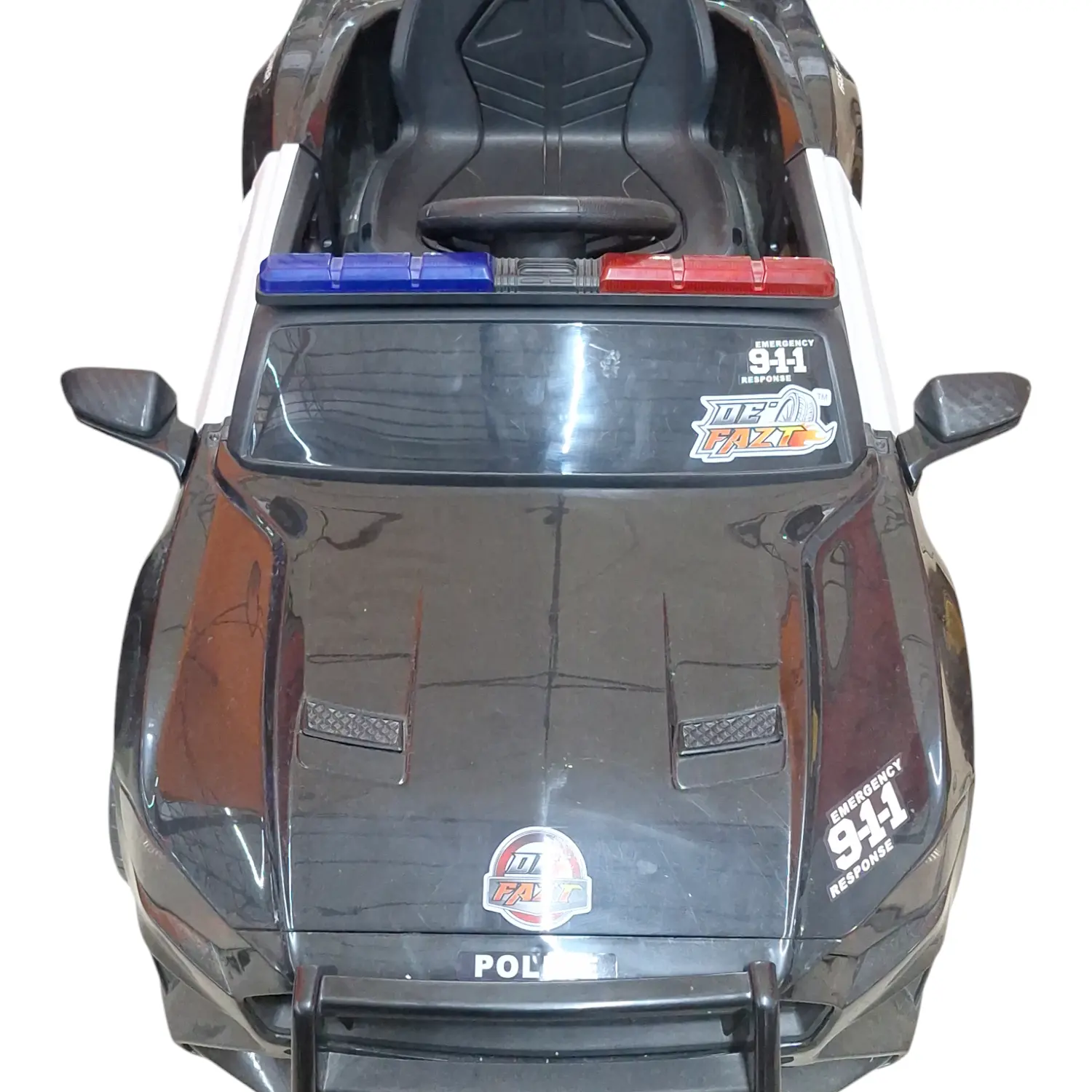 รถตำรวจเด็ก แบตเตอรี่+มอเตอร์2 DFBO75R สีดำ