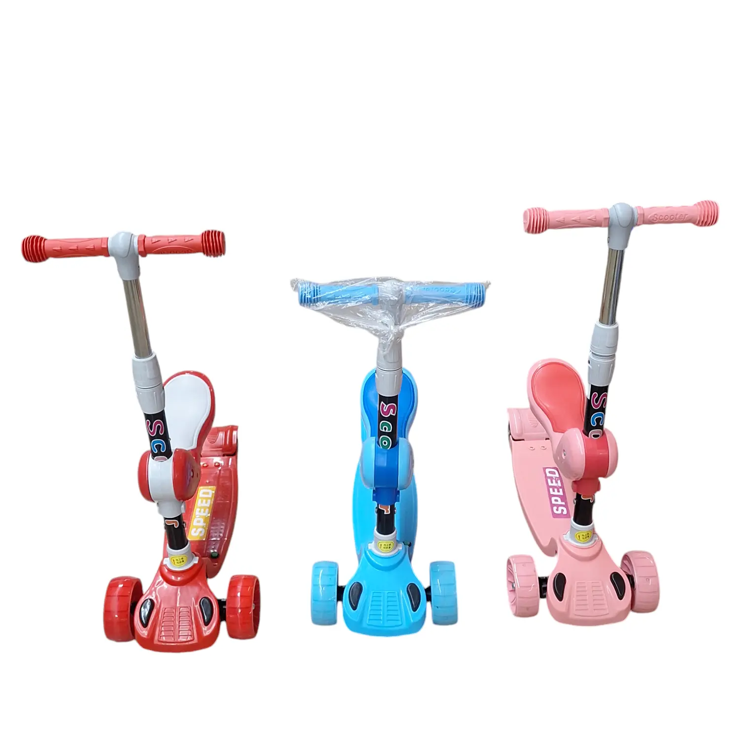 สกู๊ตเตอร์ 2in1 ที่นั่งพับได้ มีเสียง+มีไฟ DFG02 คละสี
