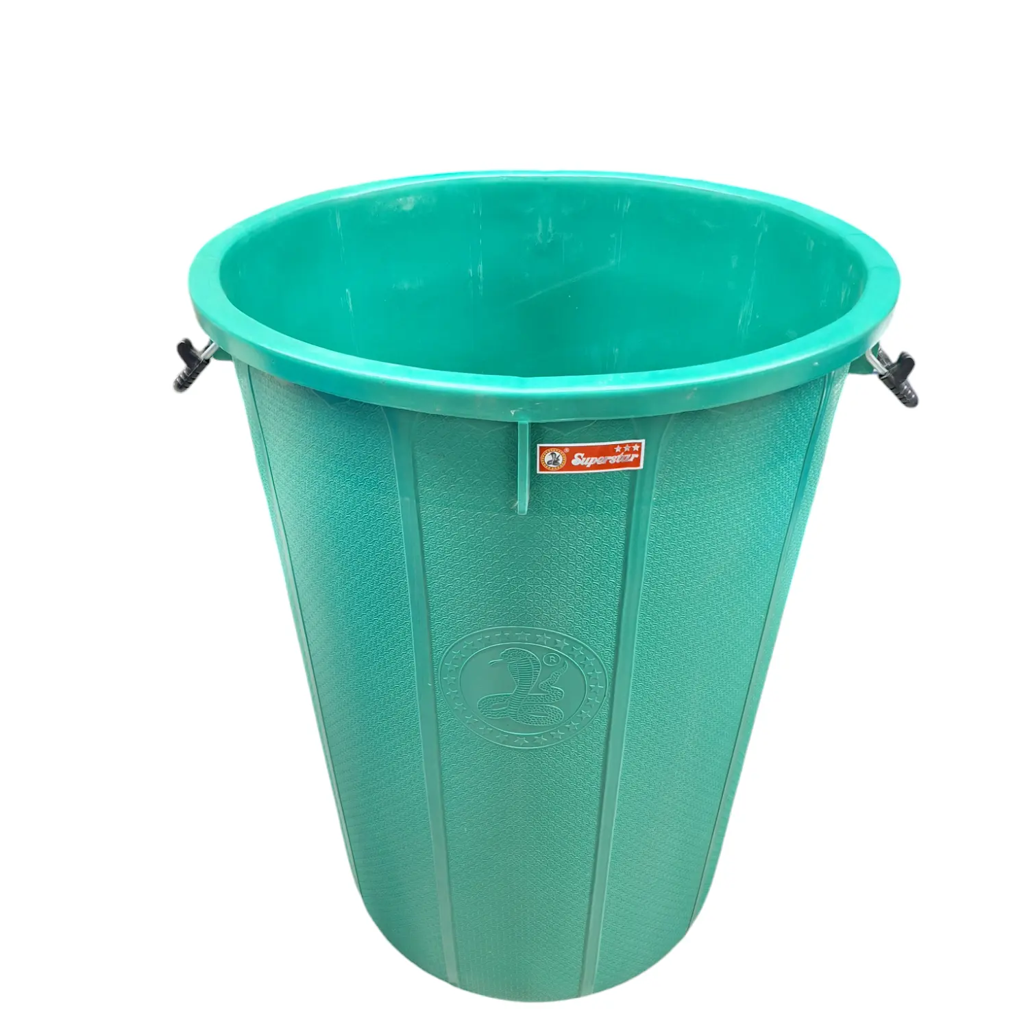 ถังแกนลอนมีฝา ชนิดกลม 132L.(5ใบ/มัด) GL 40 CP สีเขียว ตรางู