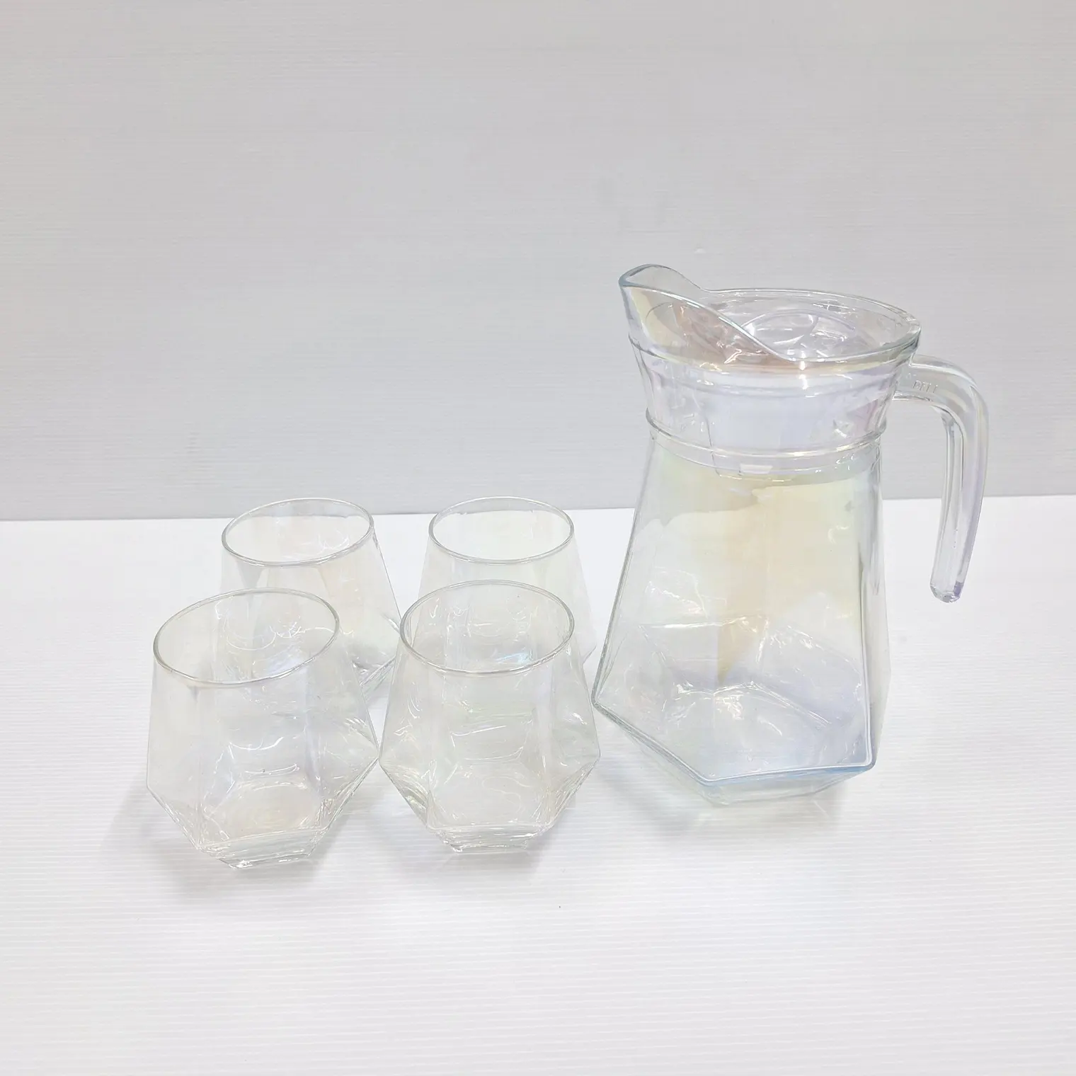 ชุดเหยือกแก้วสีรุ้ง+แก้ว RJ-SS-0006