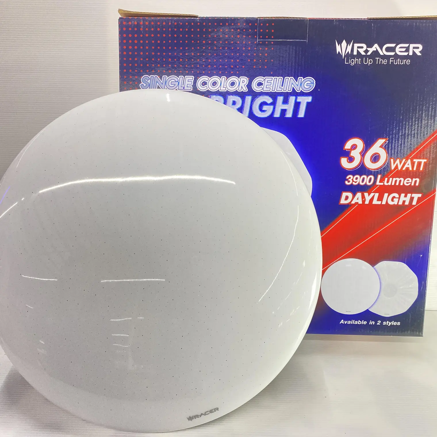 โคมไฟติดเพดาน LED 6500K 36W รุ่น ป๊อปไบรท์ PB04 แสงขาว RACER