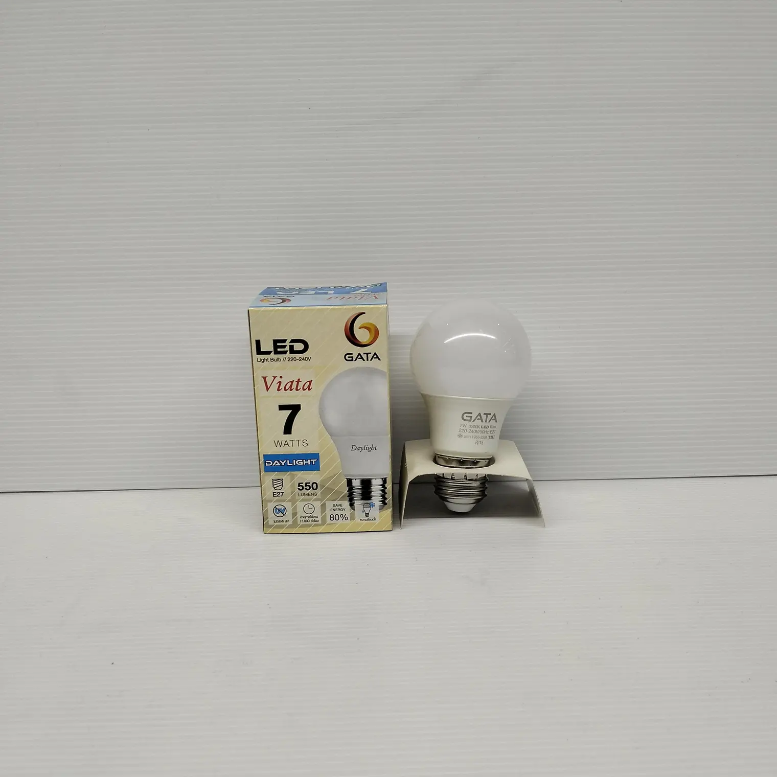 หลอด LED ฝาขุ่น E27 7W 50ATL2D07000 เดย์ไลท์ GATA