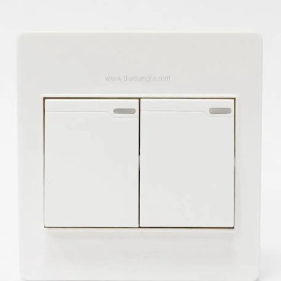 สวิตช์ทางเดียว 2 ช่อง แบบลอย 16A 250V HACO
