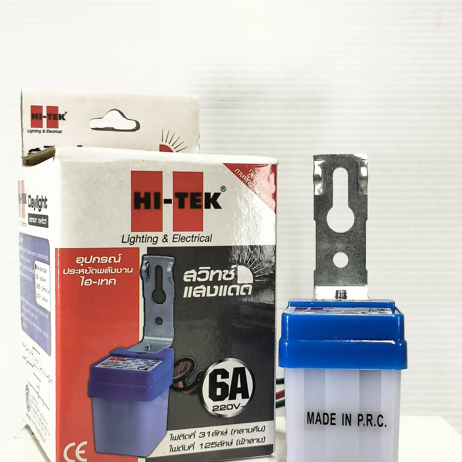 สวิตช์เซ็นเซอร์แสงแดด 6A 220V HEDSX0006A HI-TEK