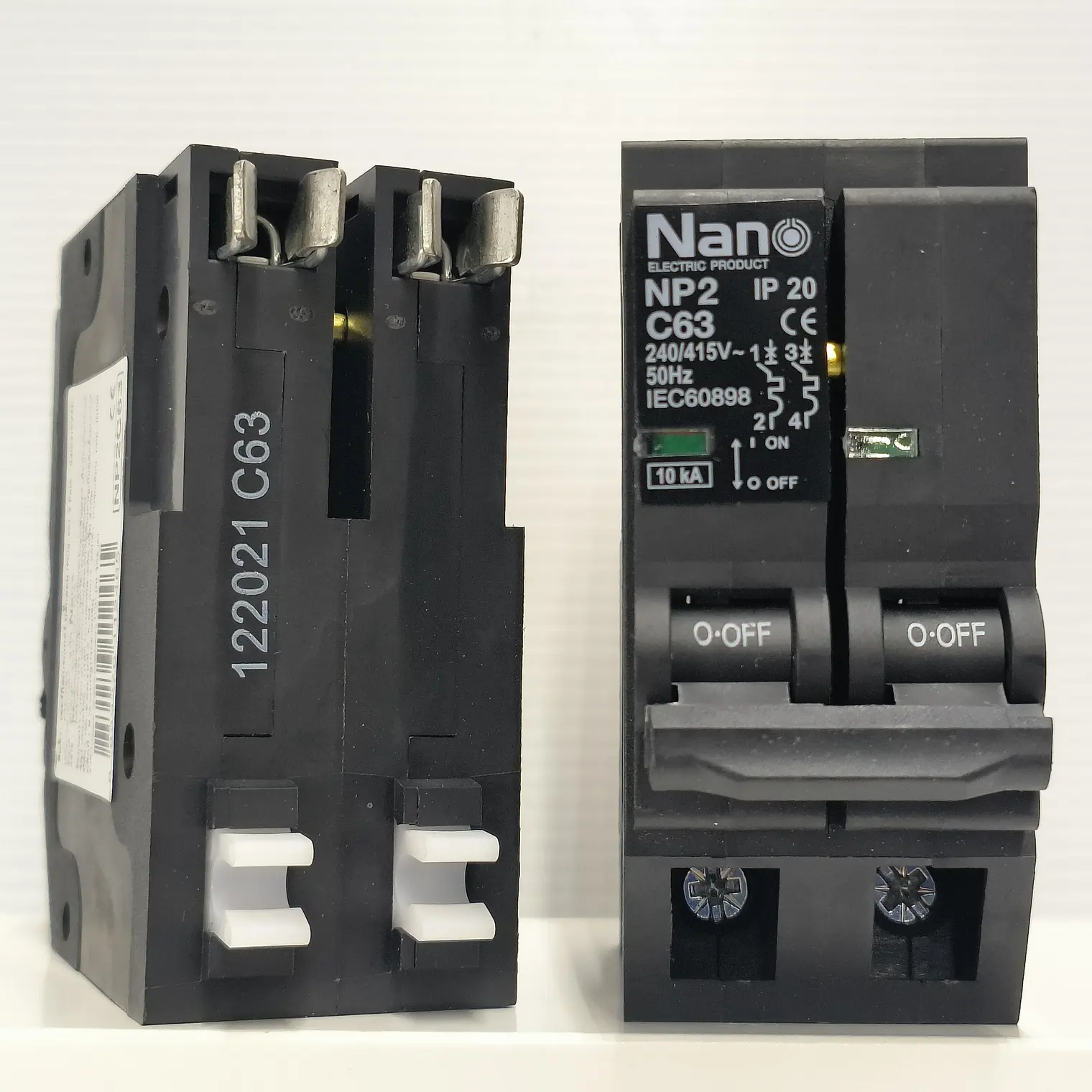 เซอร์กิตเบรกเกอร์ ปลั๊กออน 2P 63A 10kA NP2C63 NANO