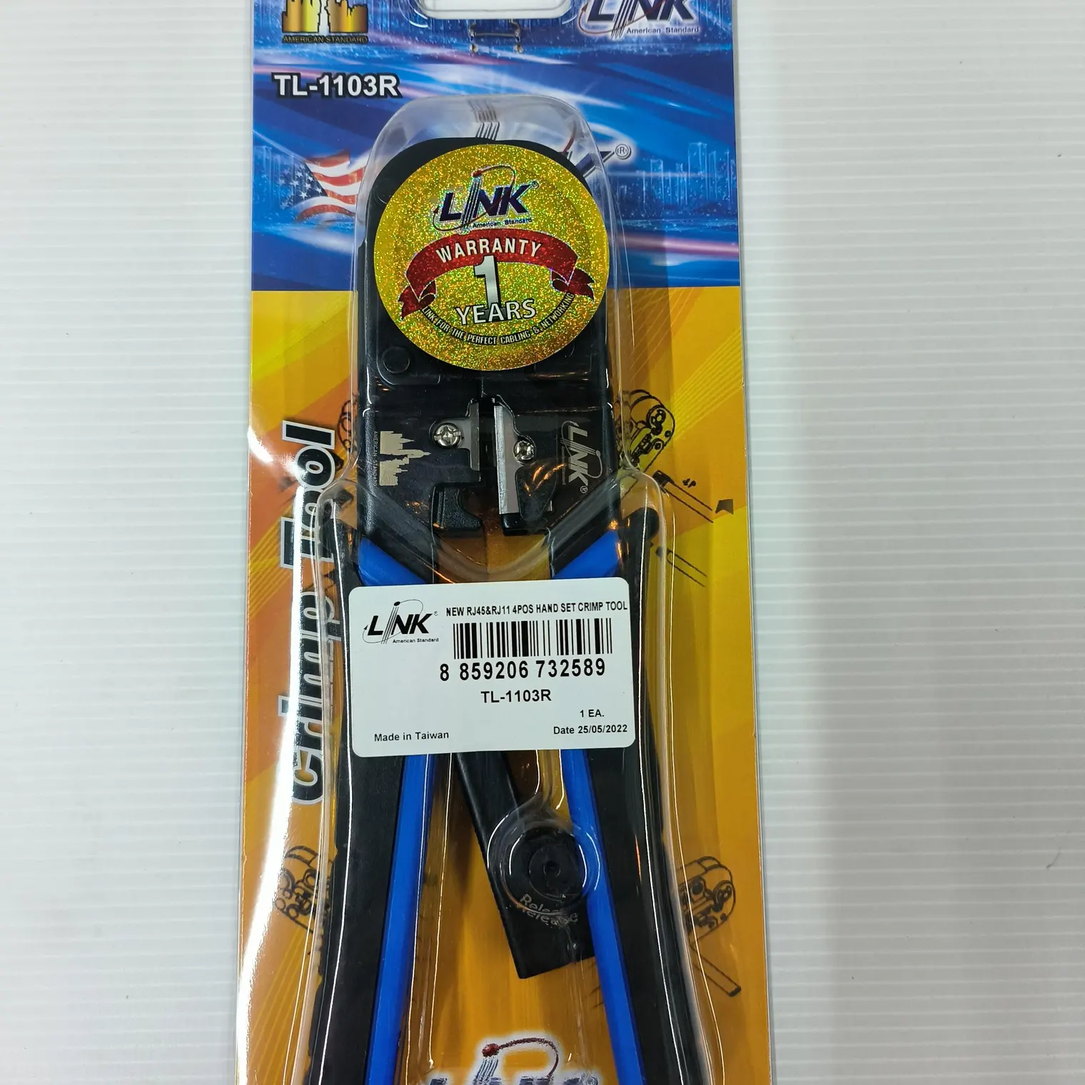 คีมย้ำหัว RJ45,RJ11 4PORT TL1103R LINK
