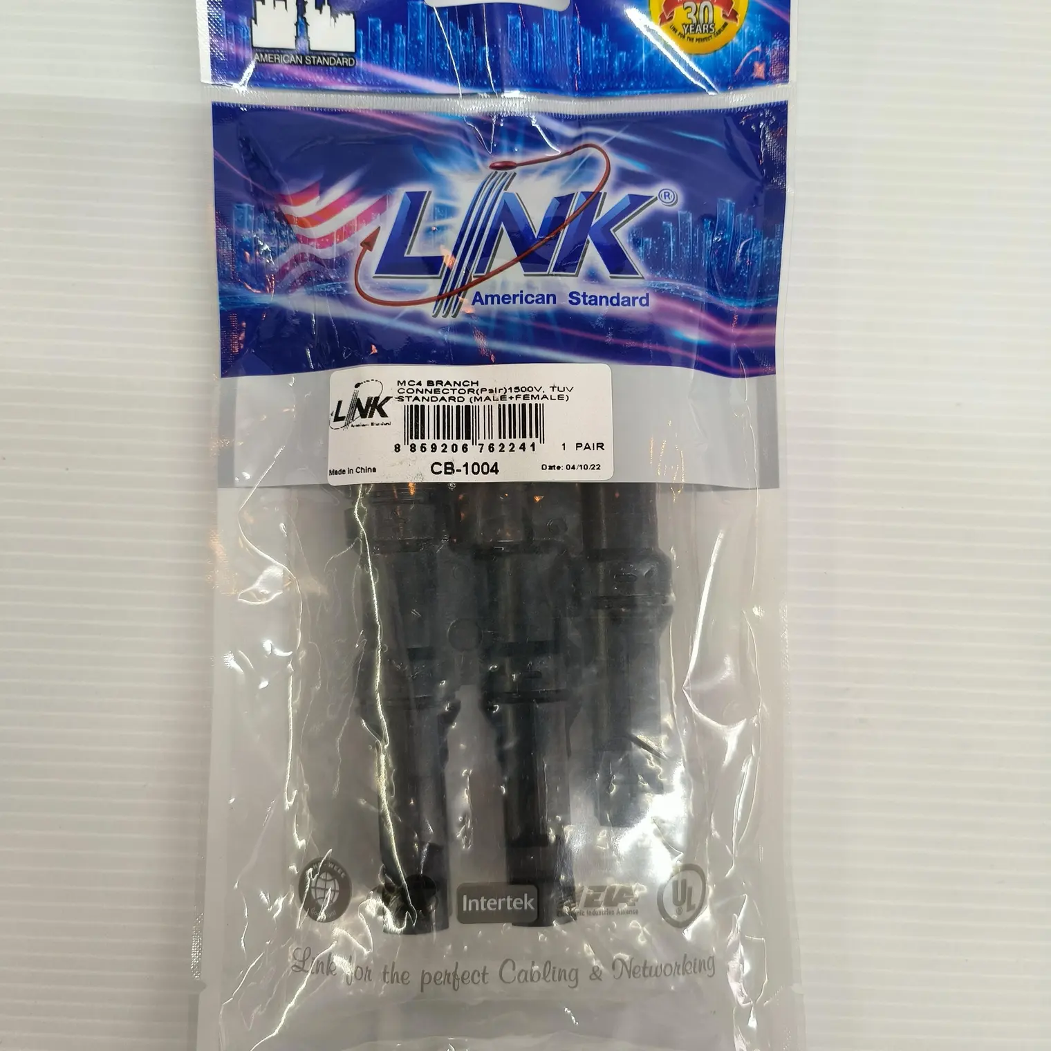 หัว MC4 Ybranch,2 to 1 Connector/Pait 1500V CB-1004 LINK