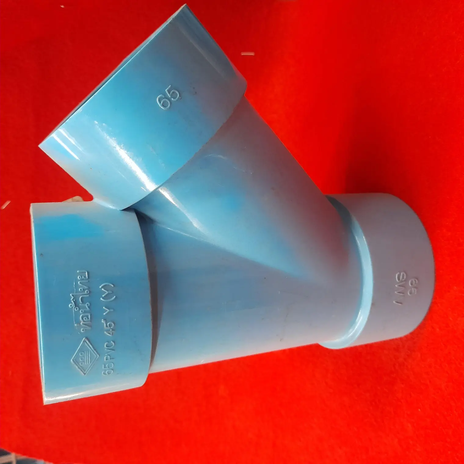 สามตาวาย 45 องศา PVC 2-1/2 นิ้ว ท่อน้ำไทย