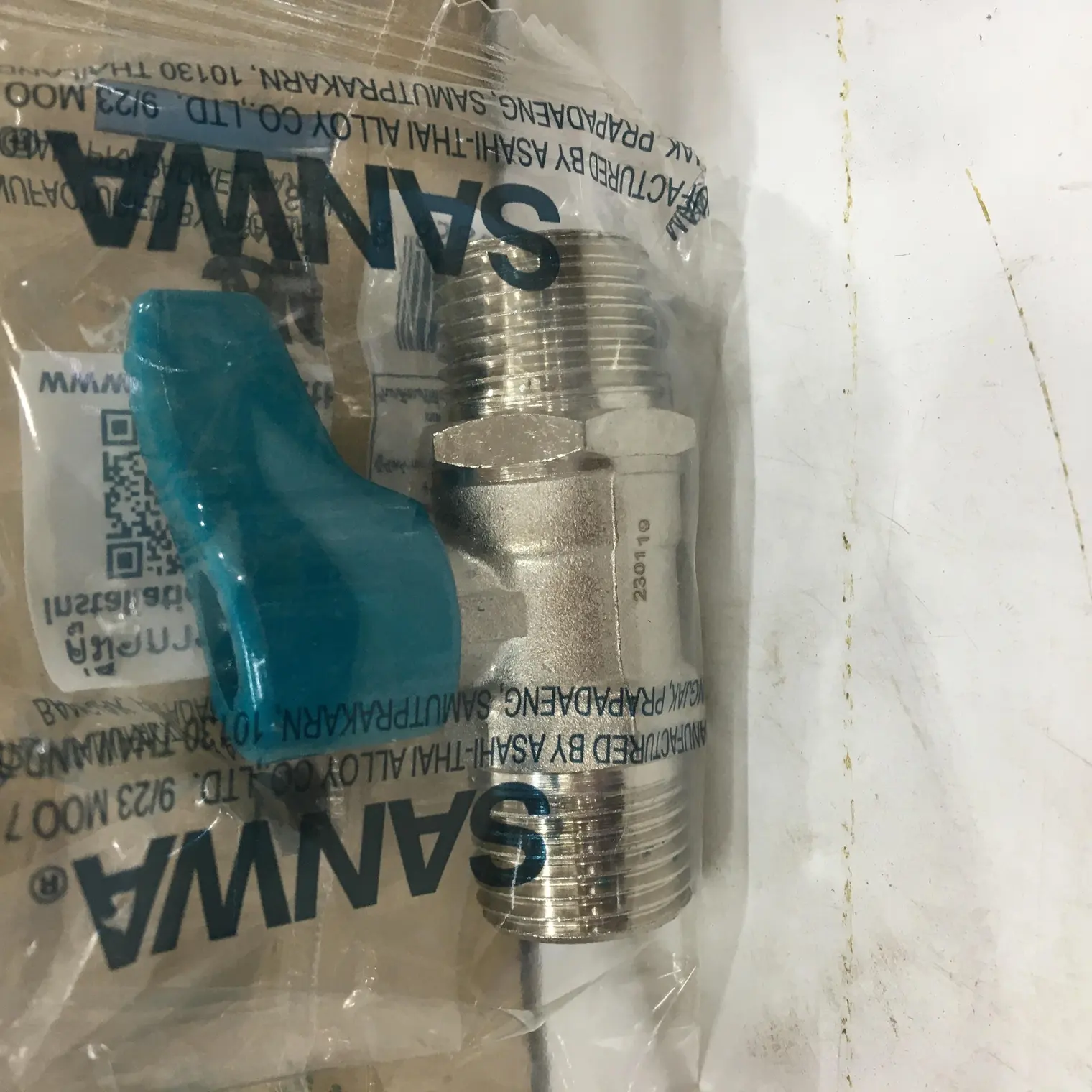 มินิบอลวาล์วฉาก ผผ. 1/2 นิ้ว BV15 MINI (MM) SANWA