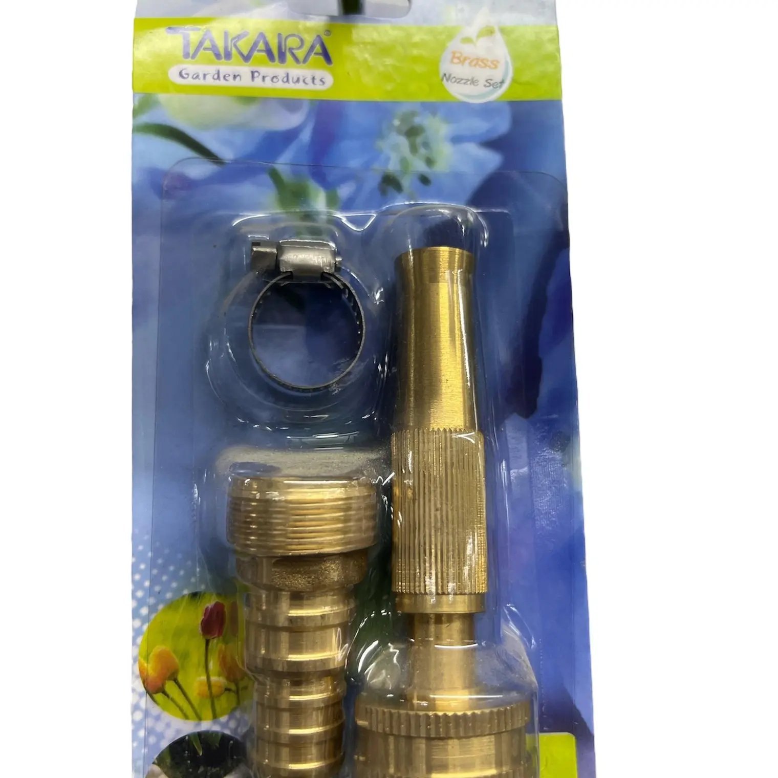 ชุดหัวฉีดน้ำทองเหลือง (พร้อมข้อรัดเหล็ก) DGT2004 TAKARA