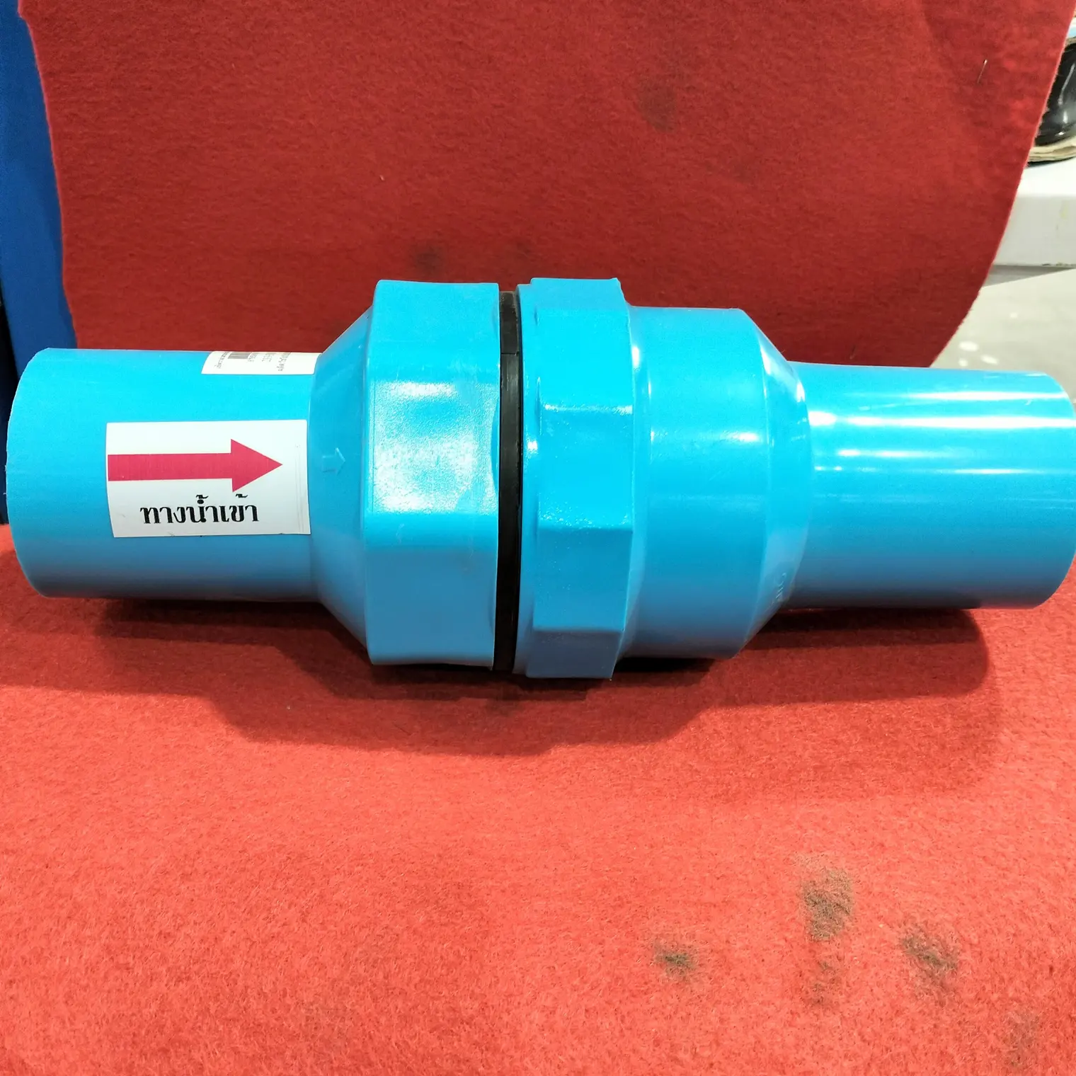 เช็ควาล์ว สวมท่อ PVC 2 นิ้ว ลิ้นน้ำไทย 233-50B สีฟ้า KANOK