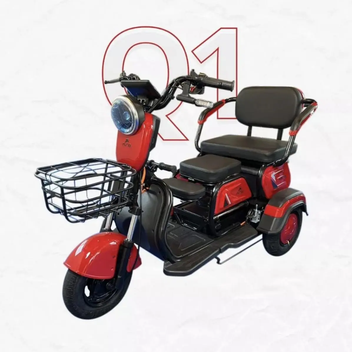รถจักรยานไฟฟ้า 3 ล้อ AC0107 สีแดง