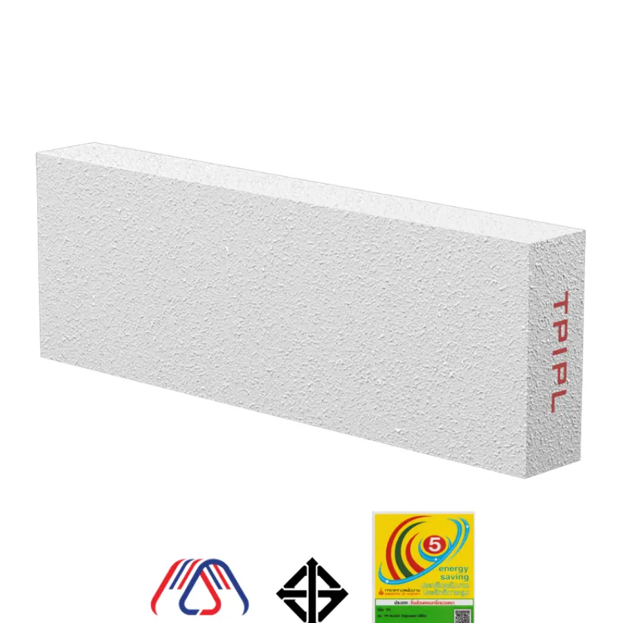 อิฐมวลเบา 20 x 60 x 7.5 ซม. ตรา TPI
