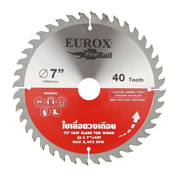 ใบเลื่อยวงเดือน E 7 นิ้ว 40 ฟัน EUROX