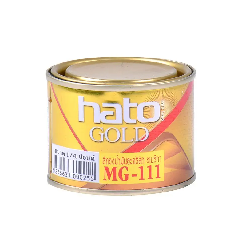 สีทองอะครีลิค สูตรน้ำมัน #MG111 (1/4กล.) HATO