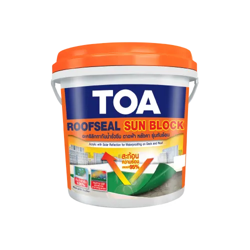 สีกันซึมทาดาดฟ้า รุ่นกันร้อน (ถัง) สีขาว TOA