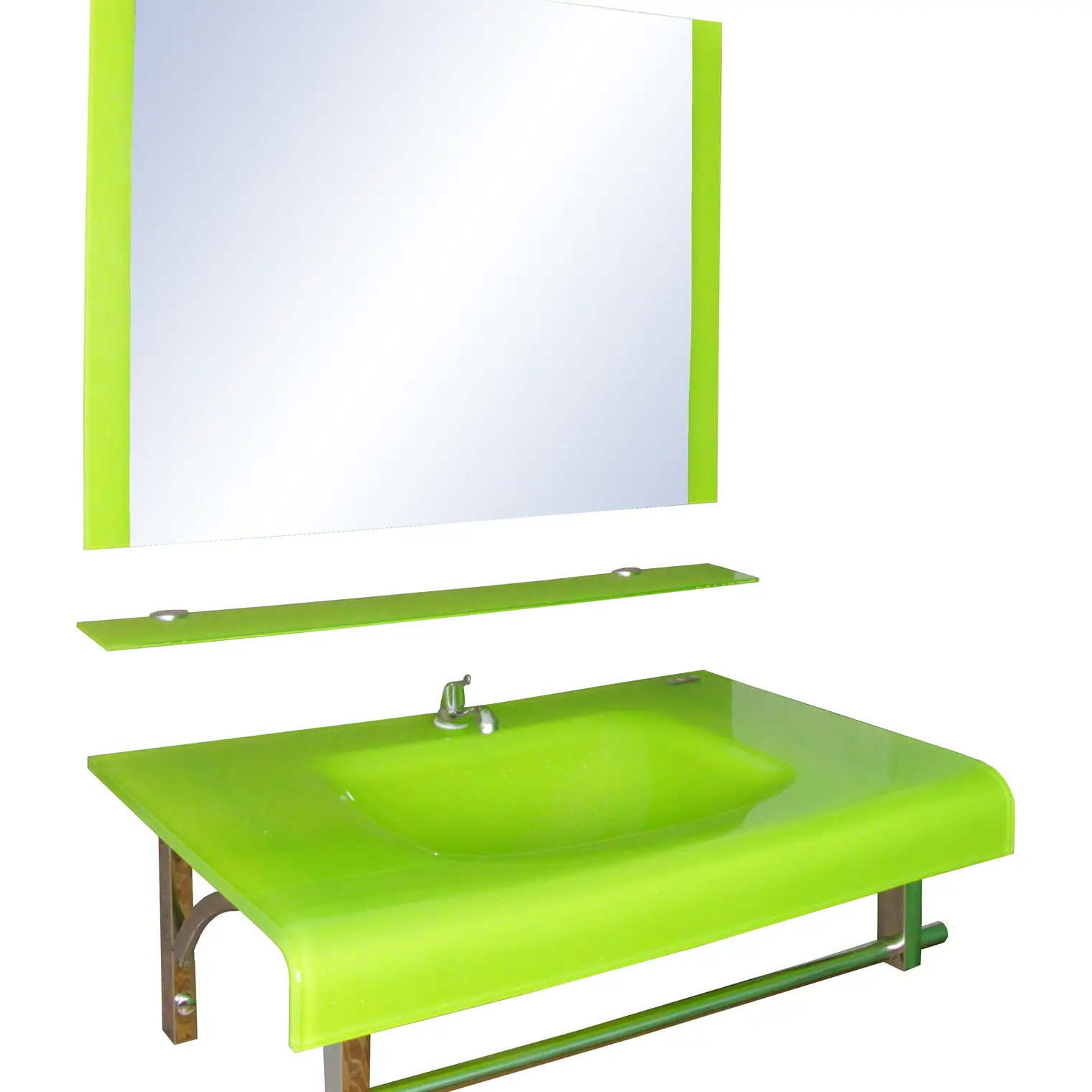 เคาน์เตอร์แก้ว H6000 สีเขียว HAUS