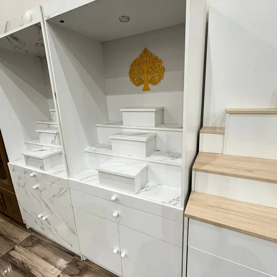โต๊ะหมู่บูชา 60 x 50 x 180 ซม. AS0801 สีขาว/หินอ่อน DREAM