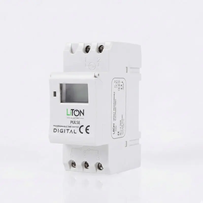 สวิตช์ตั้งเวลา ดิจิตอล 15A 220V Pulse สีเทา LITON