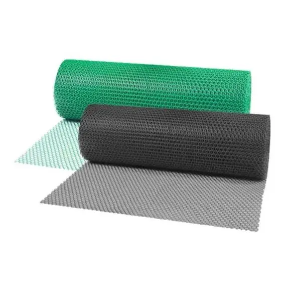 ตาข่ายพลาสติก PVC หกเหลี่ยม 5 มม. 90 ซม. x 30 ม. สีดำ