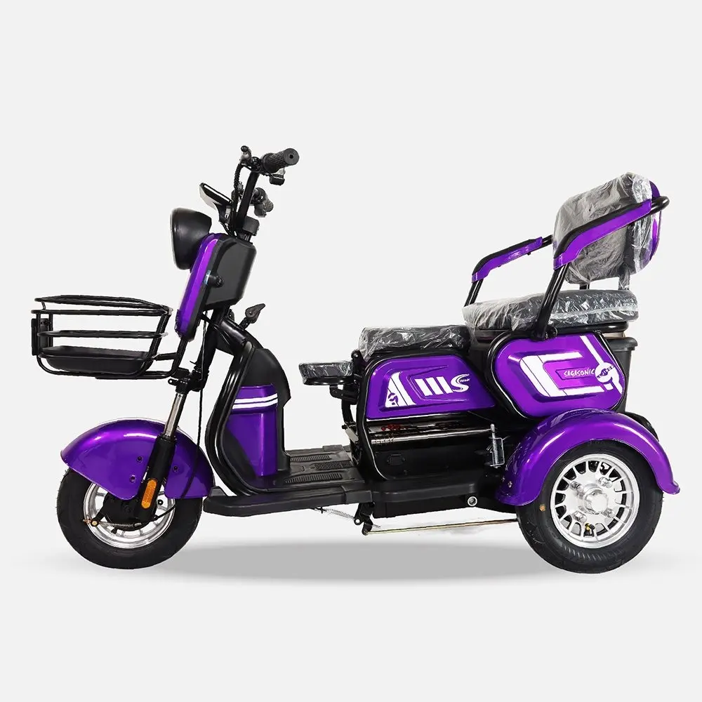 รถจักรยานไฟฟ้า 3 ล้อ SA-301X4 สีม่วง SAGASONIC