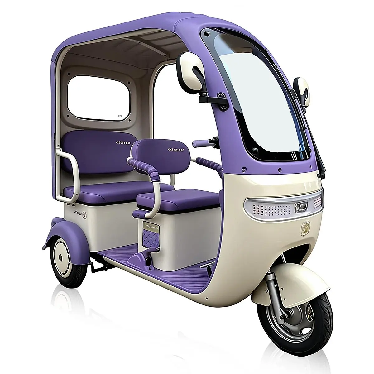 รถกอล์ฟ 3 ล้อ มีหลังคา SA-G3 สีม่วง SAGASONIC