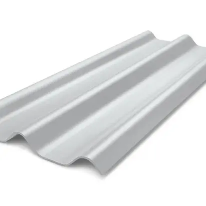 กระเบื้องหลังคา ลอนคู่ 4x120 สีขาว ตราห้าห่วง