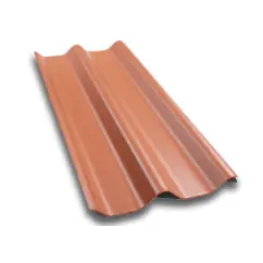 กระเบื้องหลังคา ลอนคู่ 4x120 สีส้มศิลาแลง ตราห้าห่วง