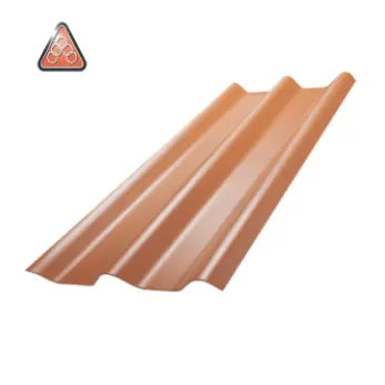 กระเบื้องหลังคา ลอนคู่ 5x120 สีส้มศิลาแลง ตราโอลิมปิค