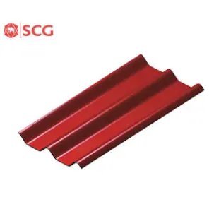 กระเบื้องหลังคา ลอนคู่ 5x120 สีแดง ตราช้าง
