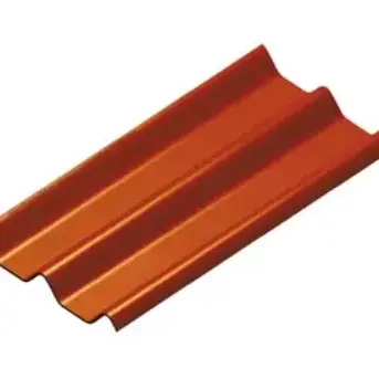 กระเบื้องหลังคา ลอนคู่ 5x120 สีหมากสุก ตราช้าง